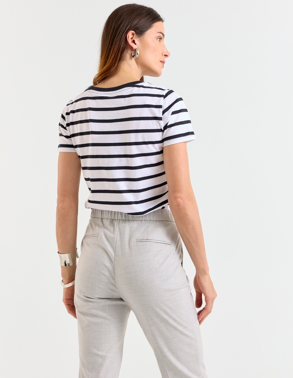 Playera manga larga cuello redondo para mujer 2