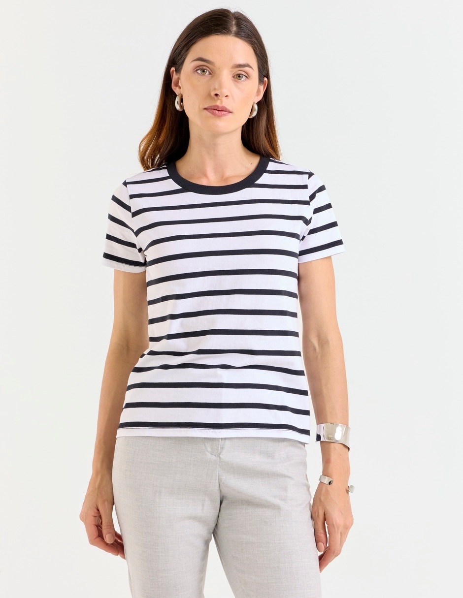Playera manga larga cuello redondo para mujer 4