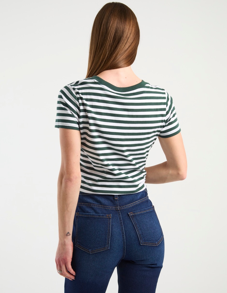 Playera manga larga cuello redondo para mujer 2