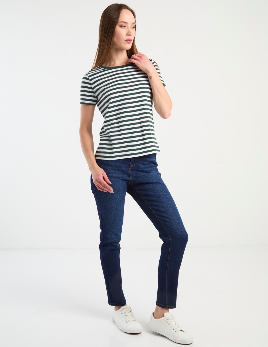 Playera manga larga cuello redondo para mujer 3