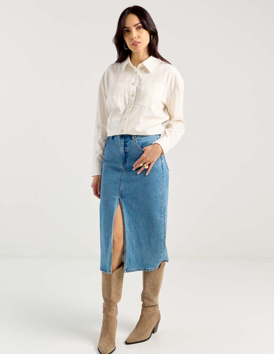 Blusa manga larga para mujer 7