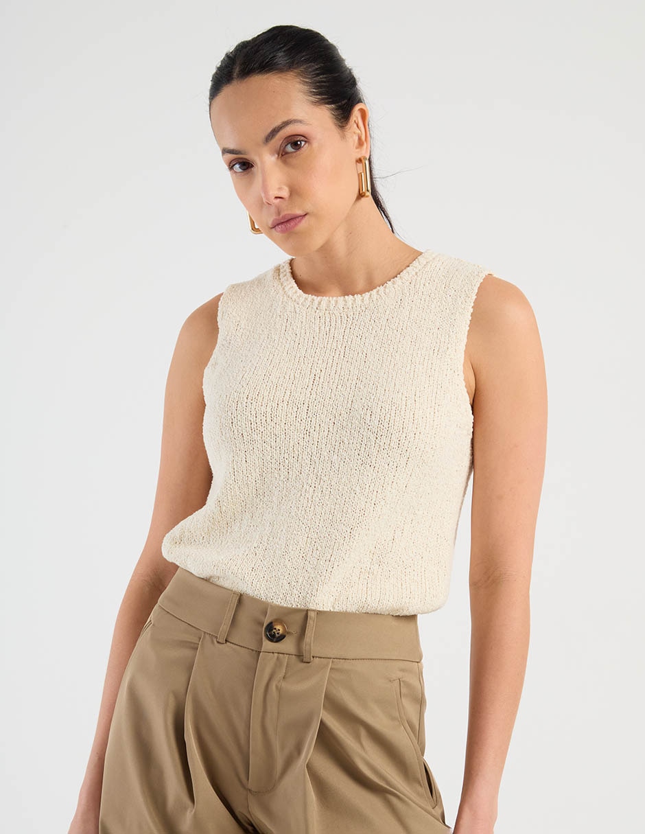 Top cuello redondo Top cuello redondo