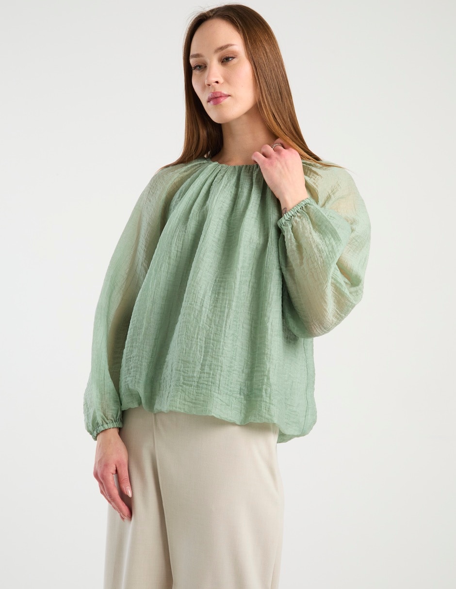 Blusa manga larga para mujer