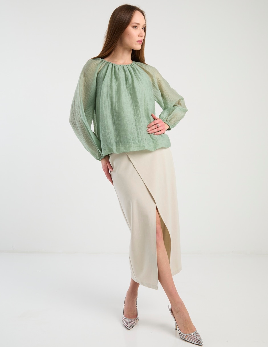 Blusa manga larga para mujer 6