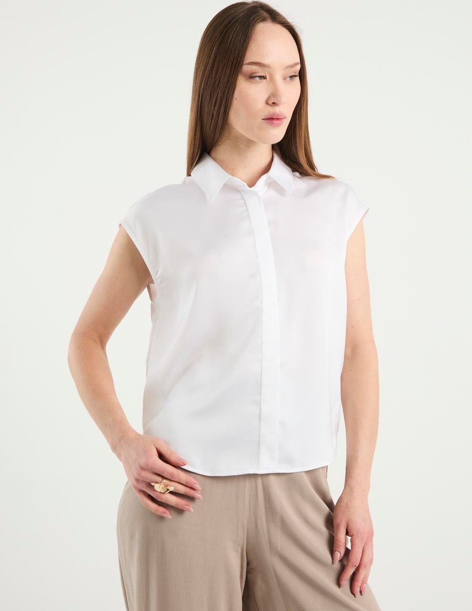 Blusa camisera manga corta para mujer 1