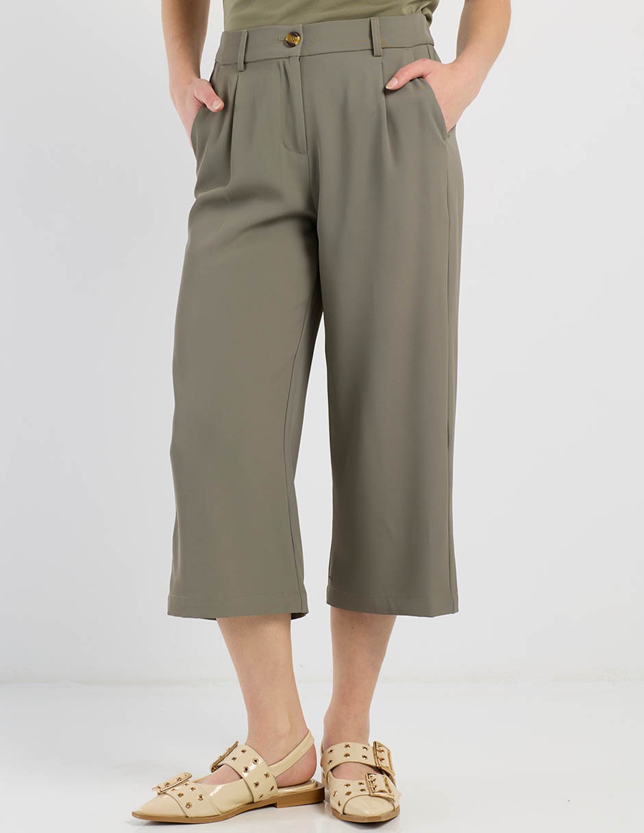 Pantalón capri straight para mujer Pantalón capri straight para mujer