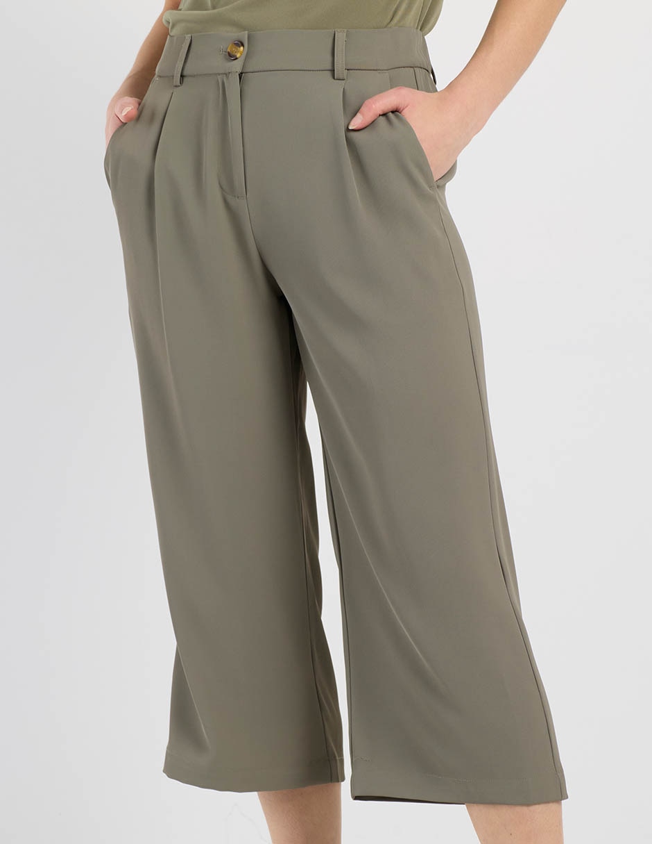 Pantalón capri straight para mujer