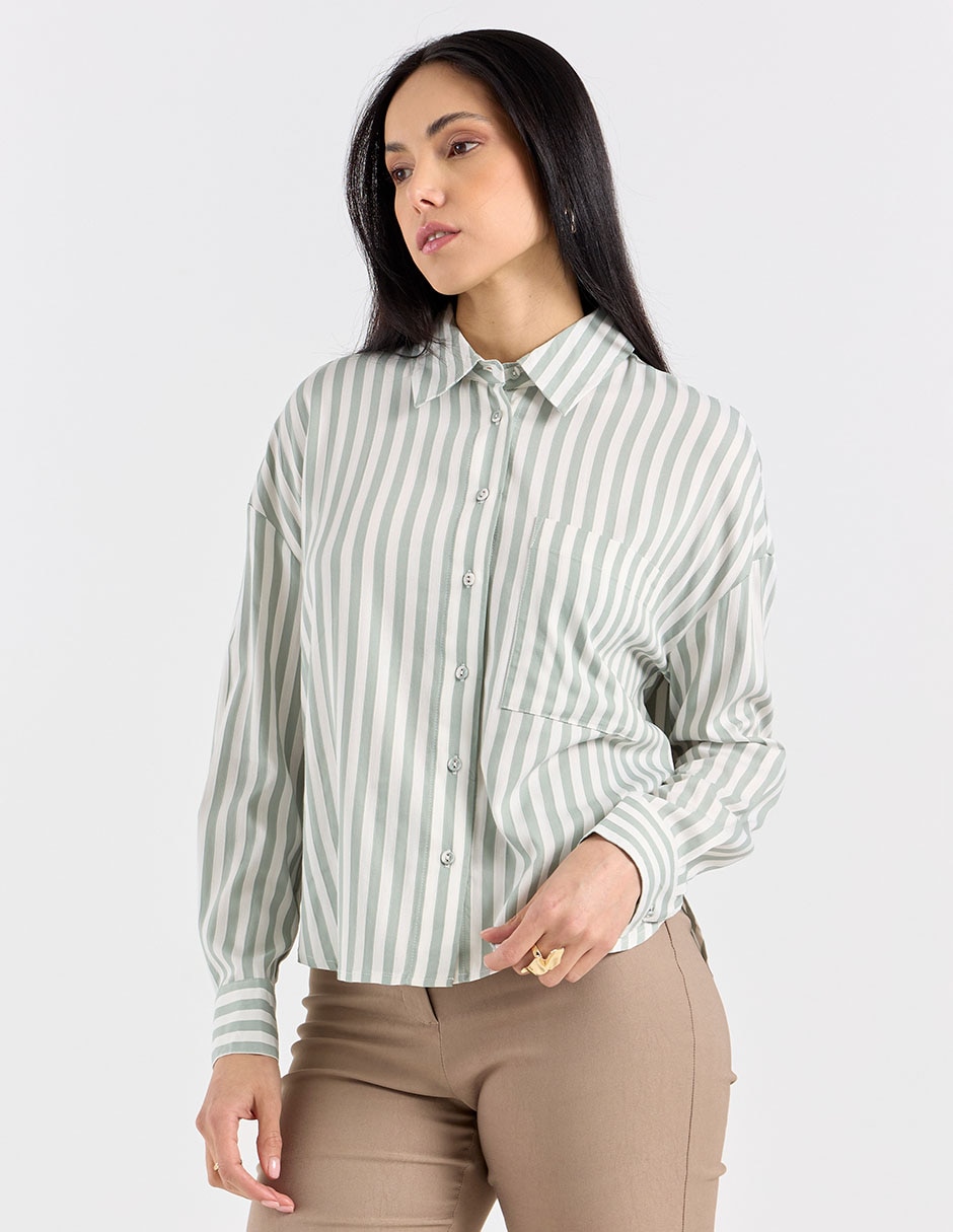 Blusa Contempo manga larga para mujer