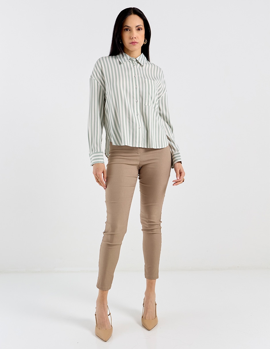 Blusa Contempo manga larga para mujer