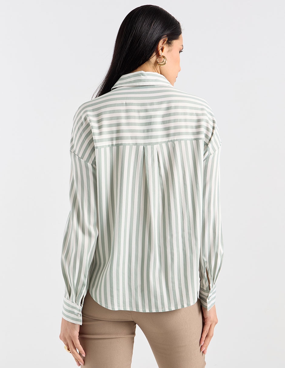 Blusa Contempo manga larga para mujer