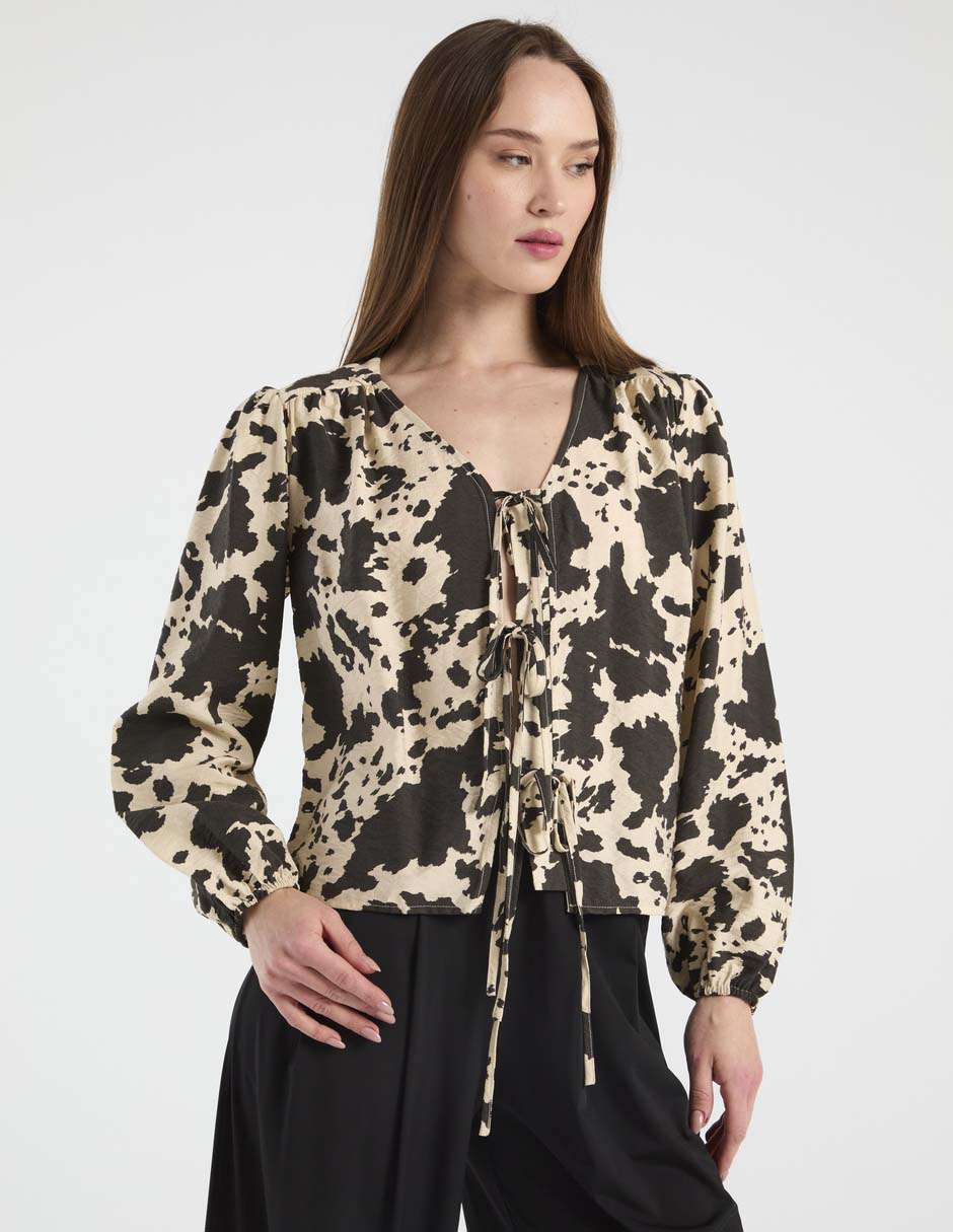 Blusa Contempo manga larga para mujer