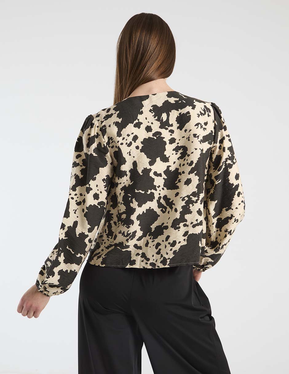Blusa Contempo manga larga para mujer