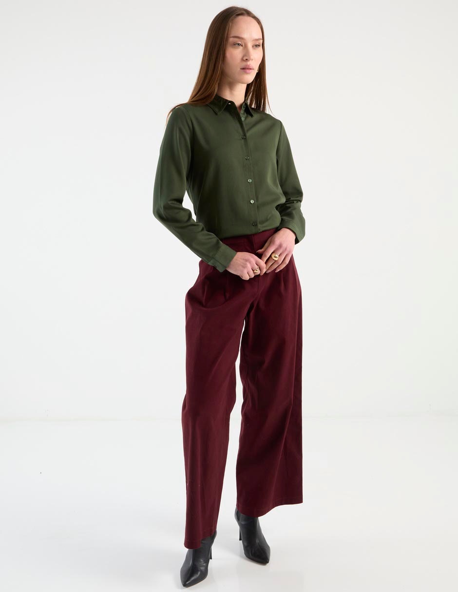 Blusa camisera manga larga para mujer 7