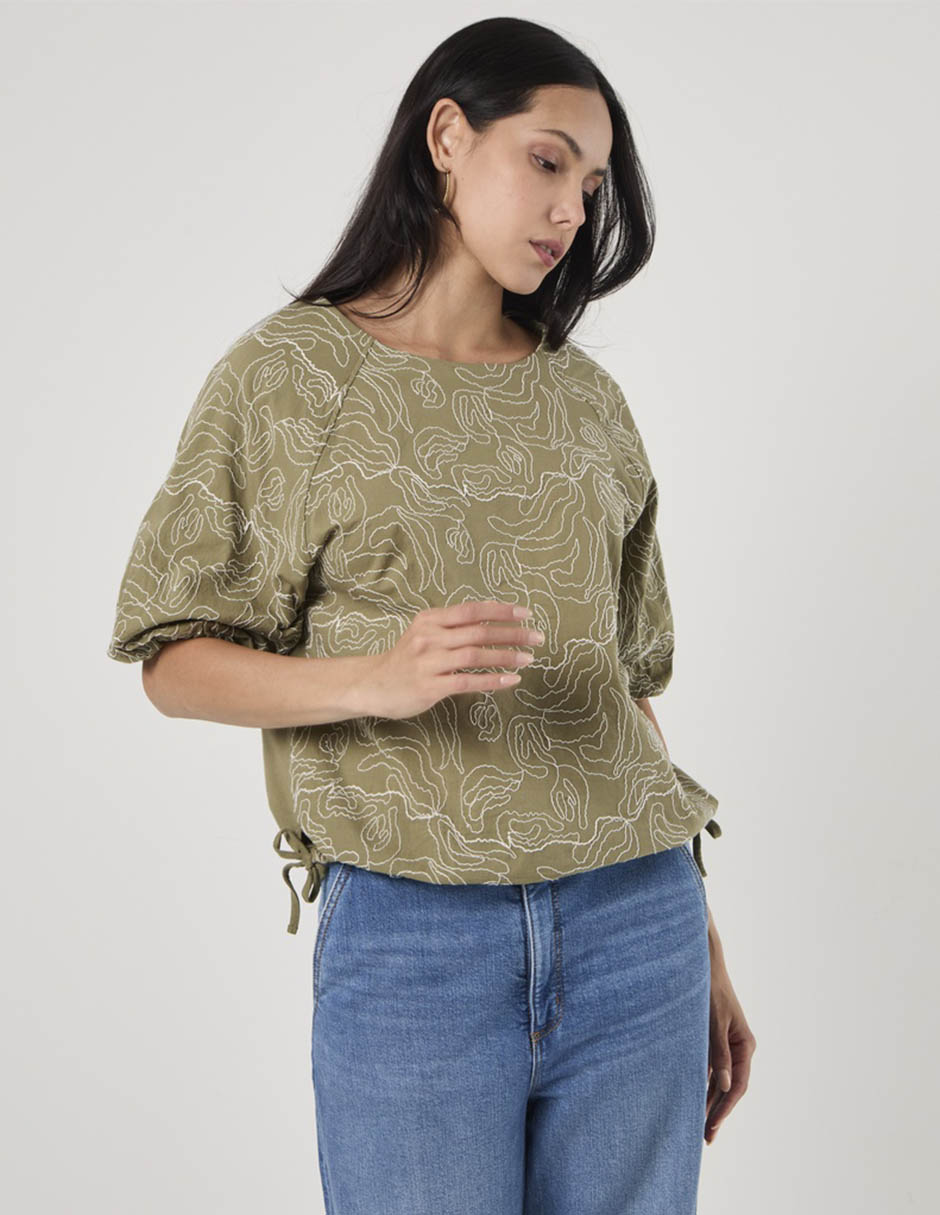 Blusa manga al codo para mujer 2