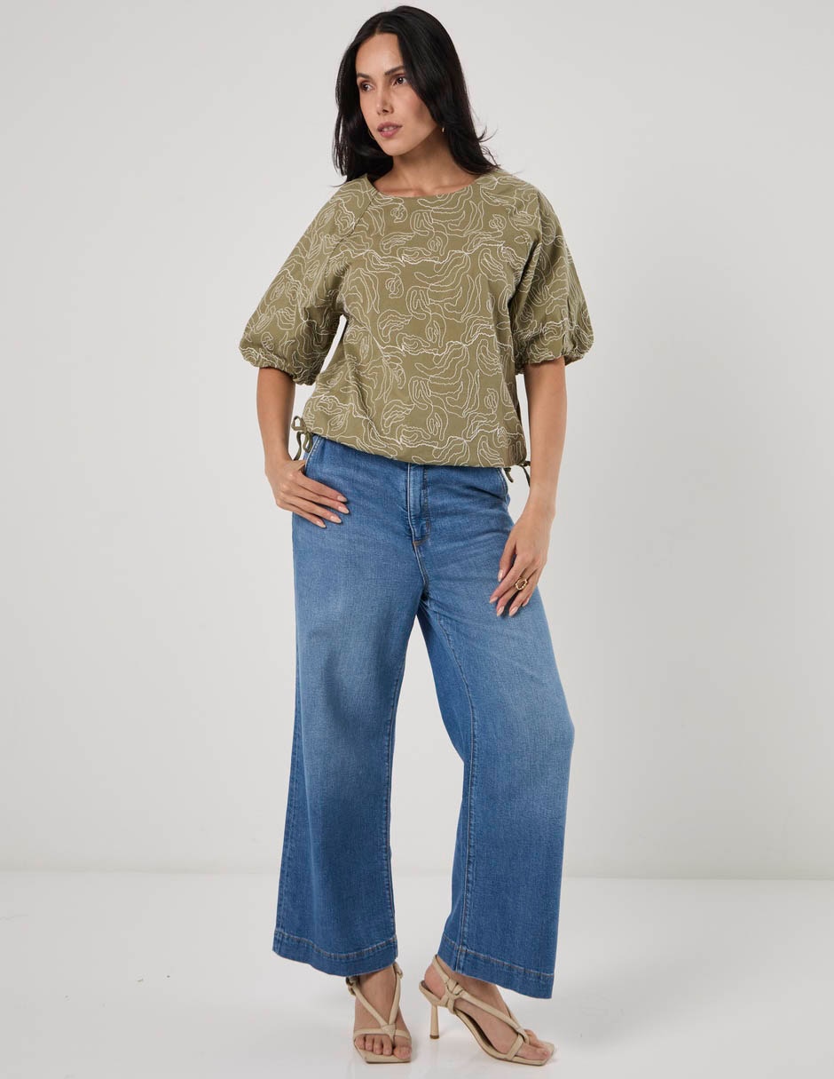 Blusa manga al codo para mujer 3