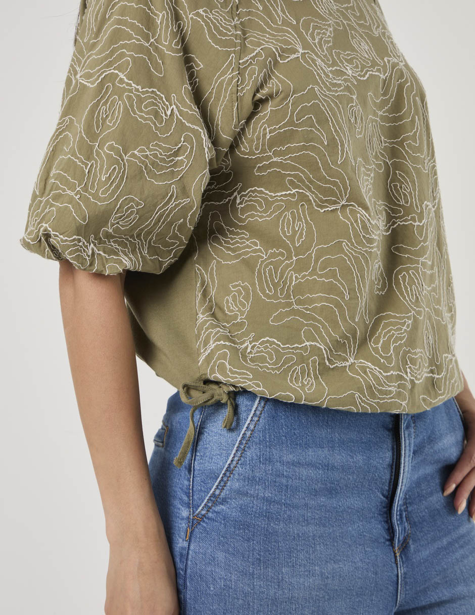 Blusa manga al codo para mujer 5