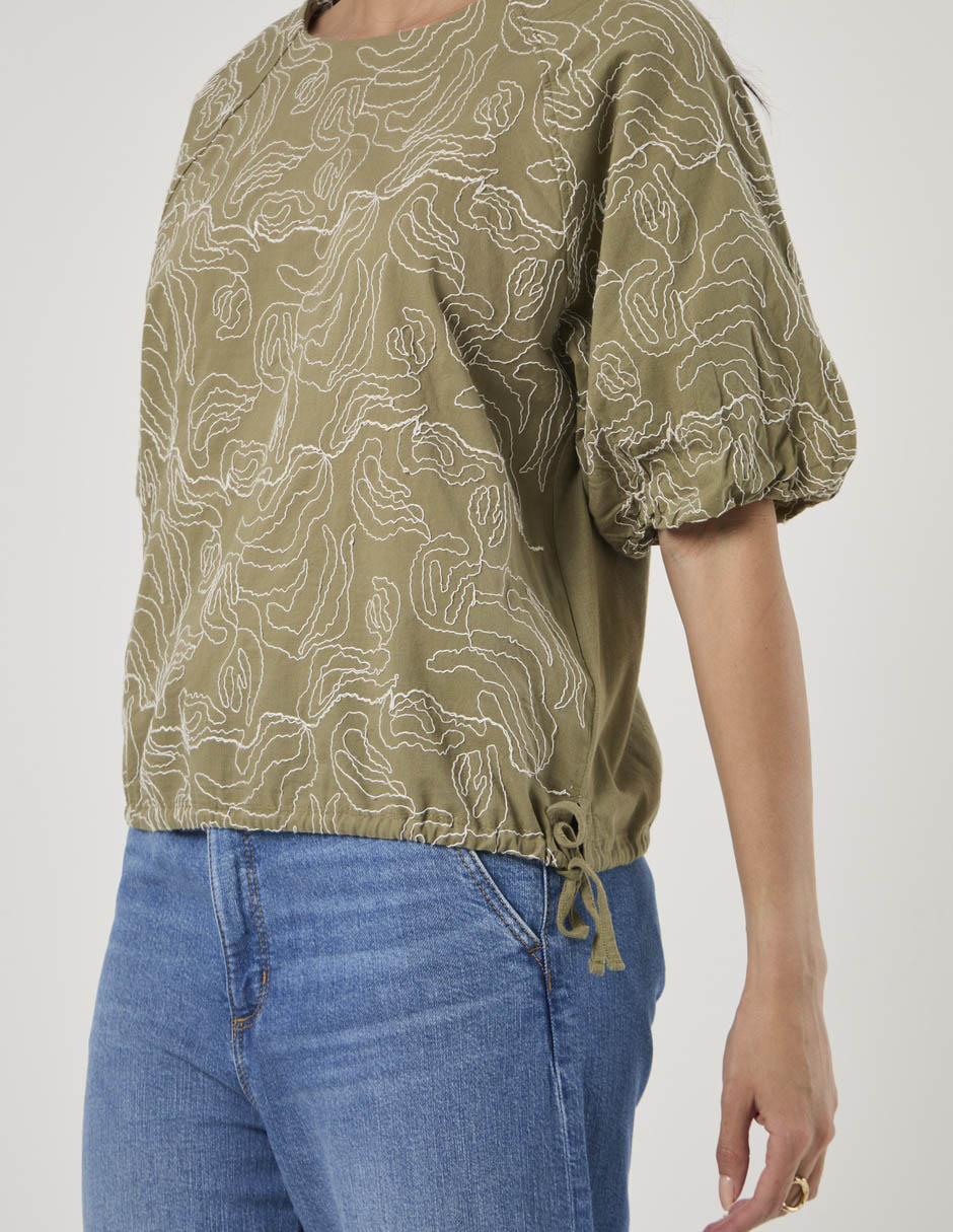 Blusa manga al codo para mujer 7