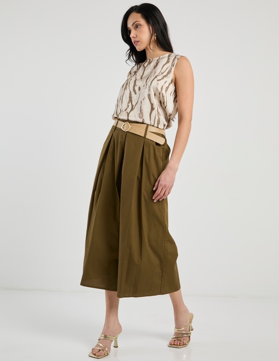 Pantalón capri relajado para mujer 4