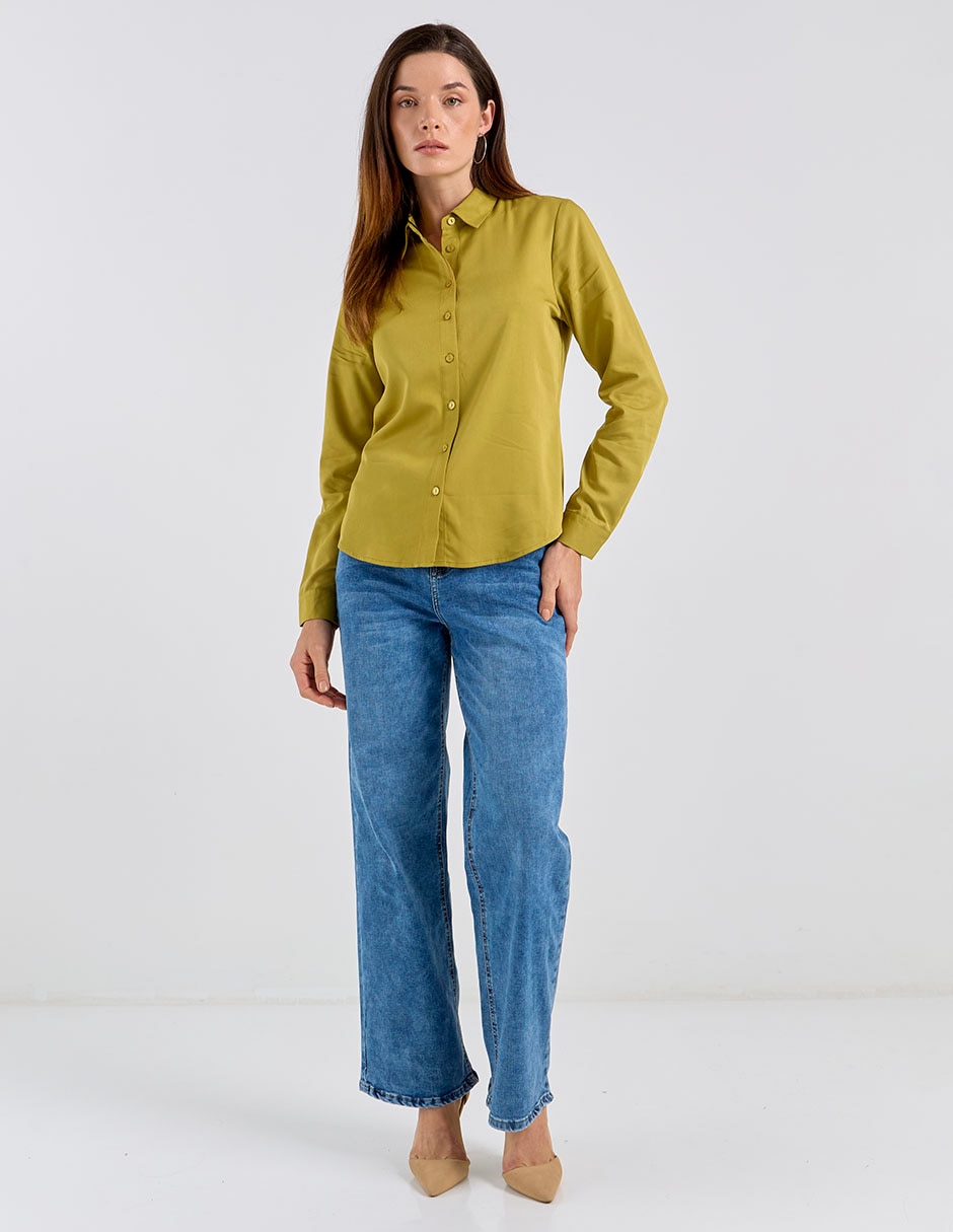 Blusa camisera manga larga para mujer 6
