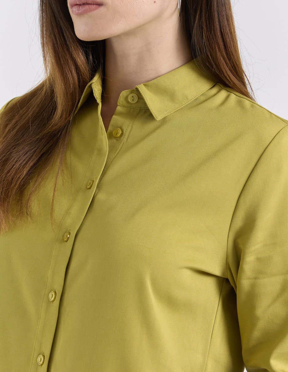 Blusa camisera manga larga para mujer 7
