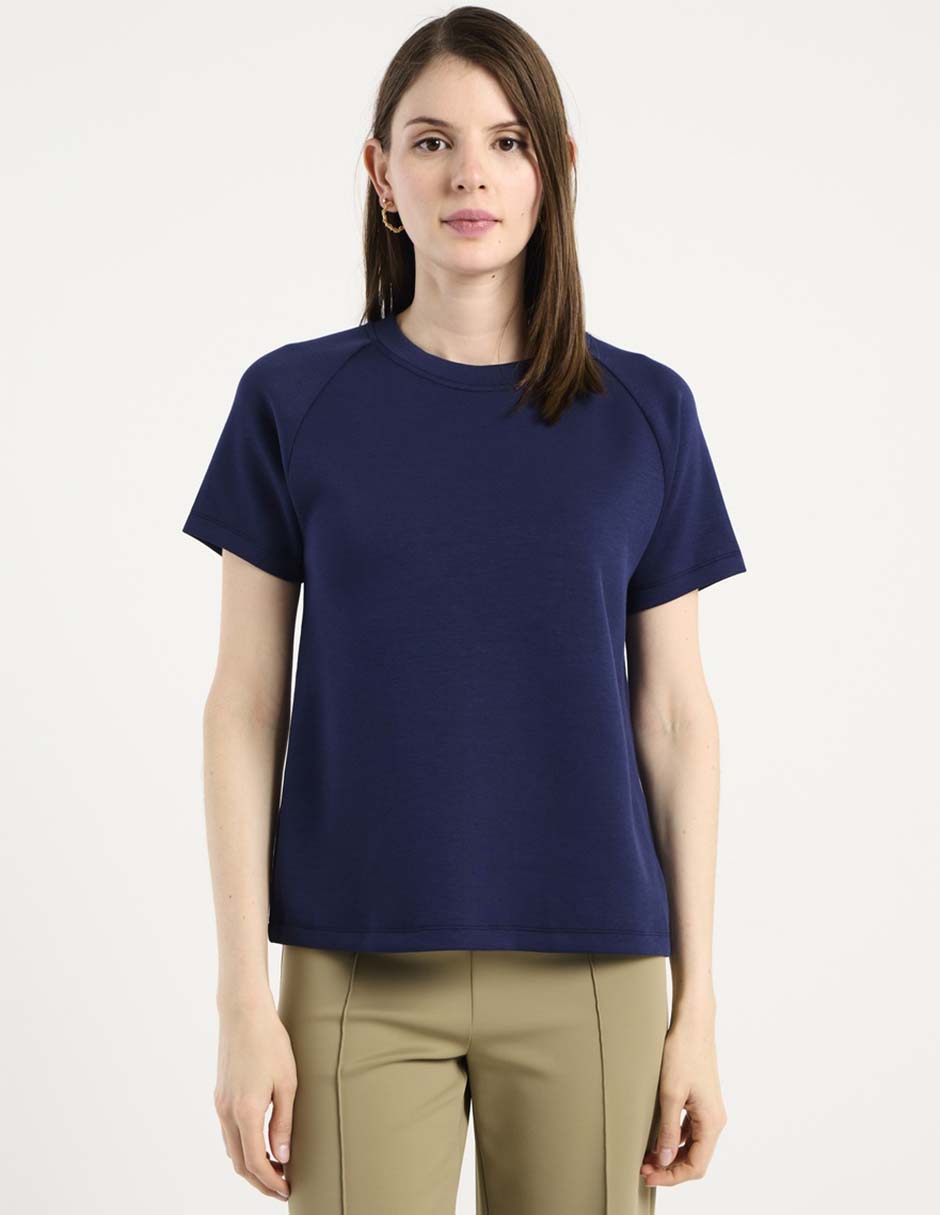 Playera manga corta cuello redondo para mujer 2