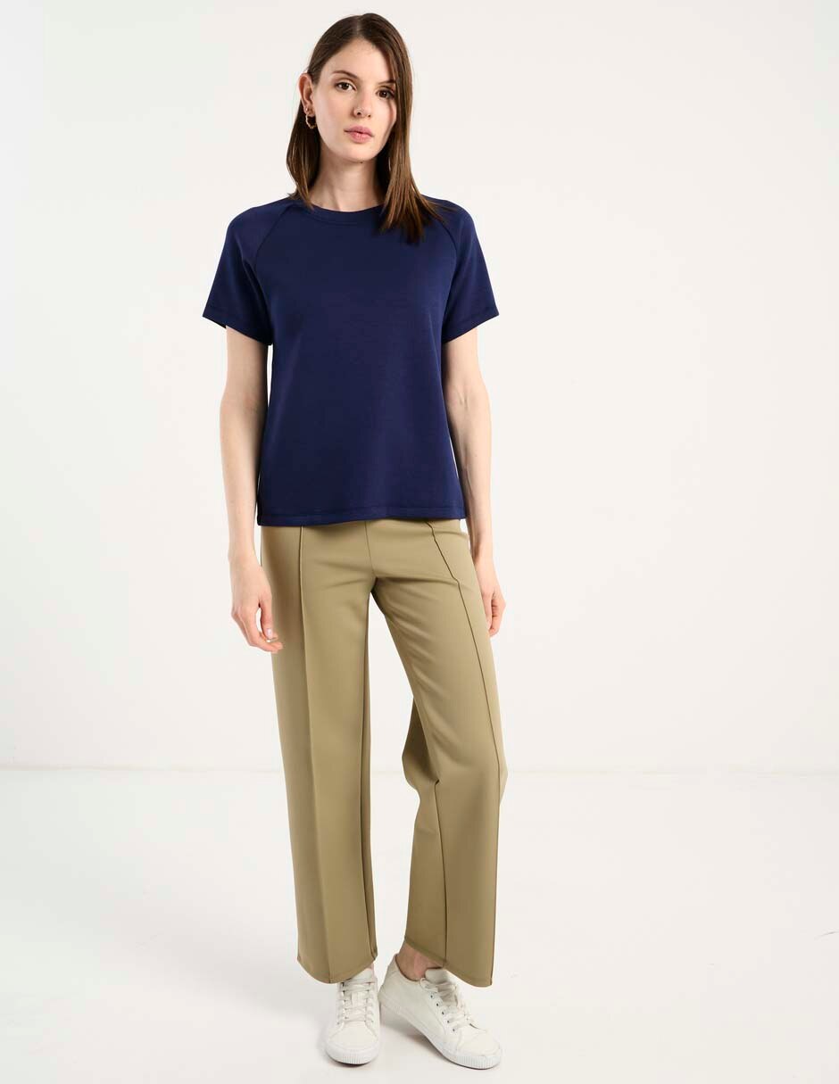Playera manga corta cuello redondo para mujer 3