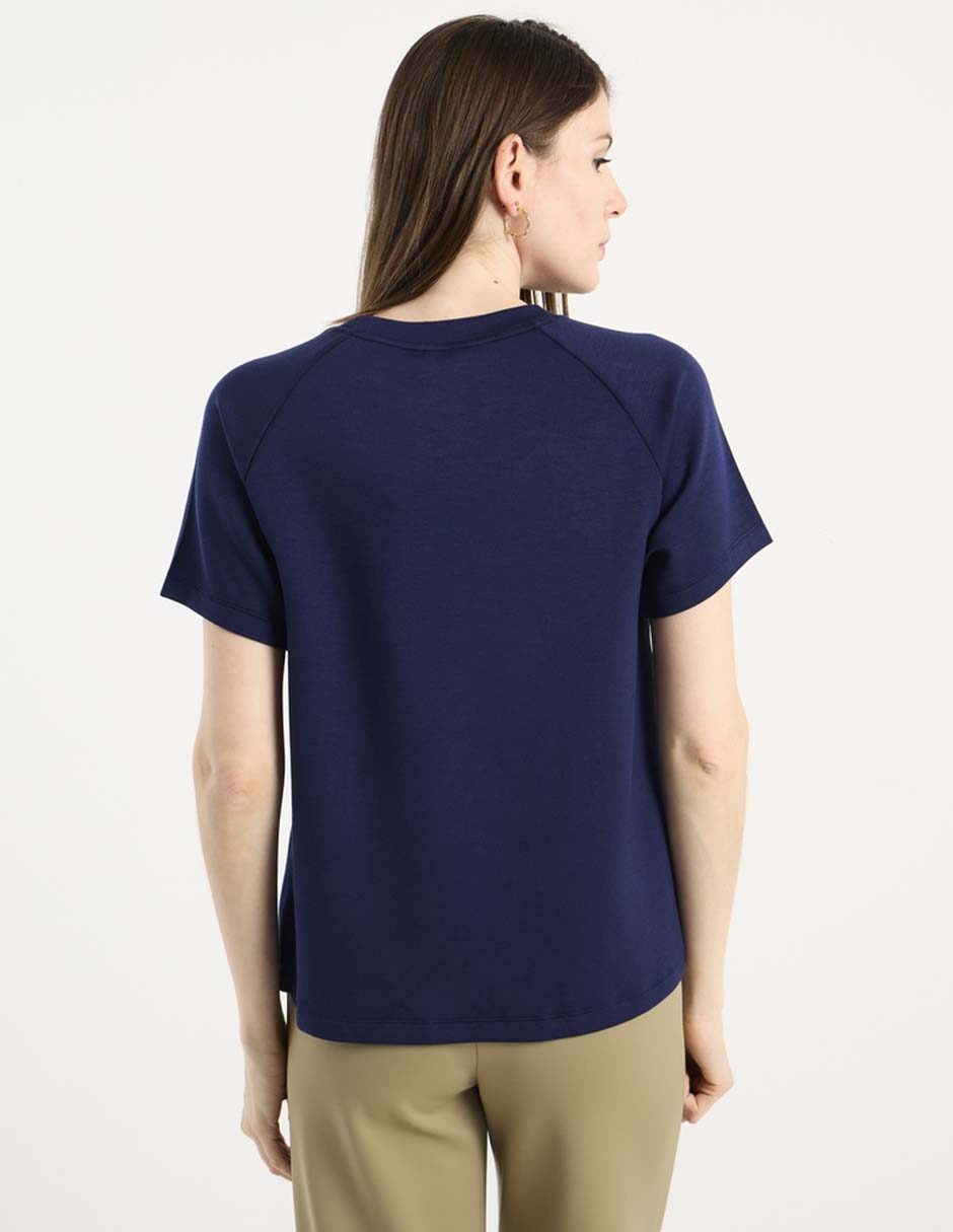 Playera manga corta cuello redondo para mujer 6