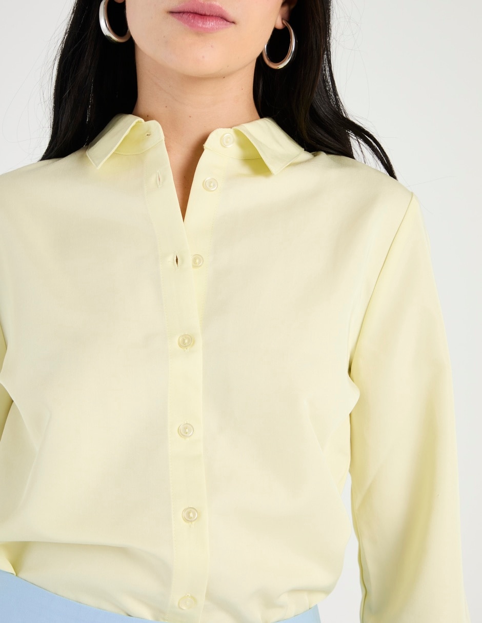 Blusa camisera manga larga para mujer 9