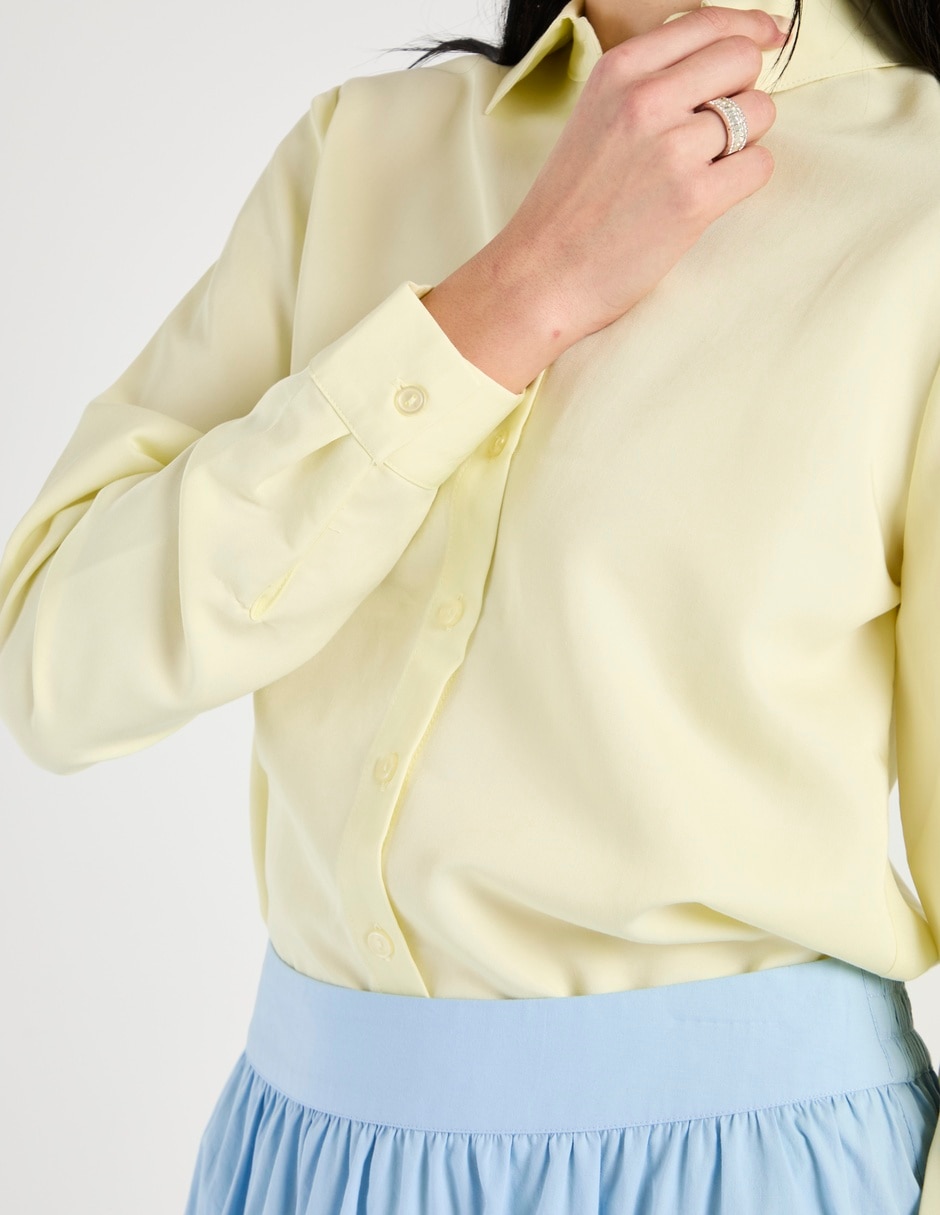 Blusa camisera manga larga para mujer 10