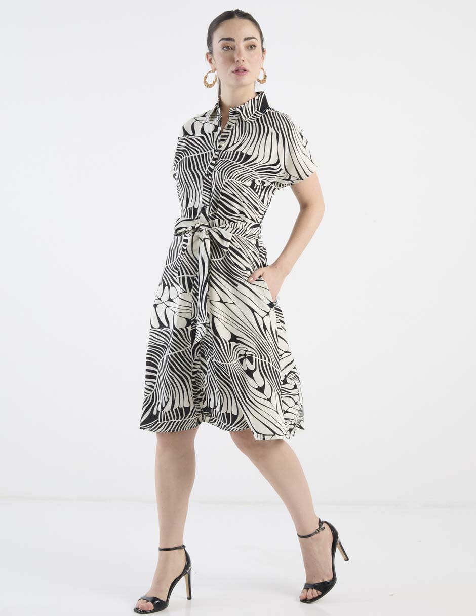 Vestido arriba rodilla casual para mujer 3