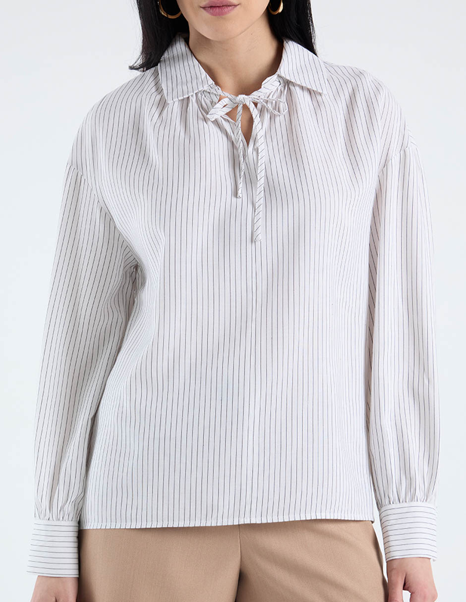 Blusa Contempo manga larga para mujer 10