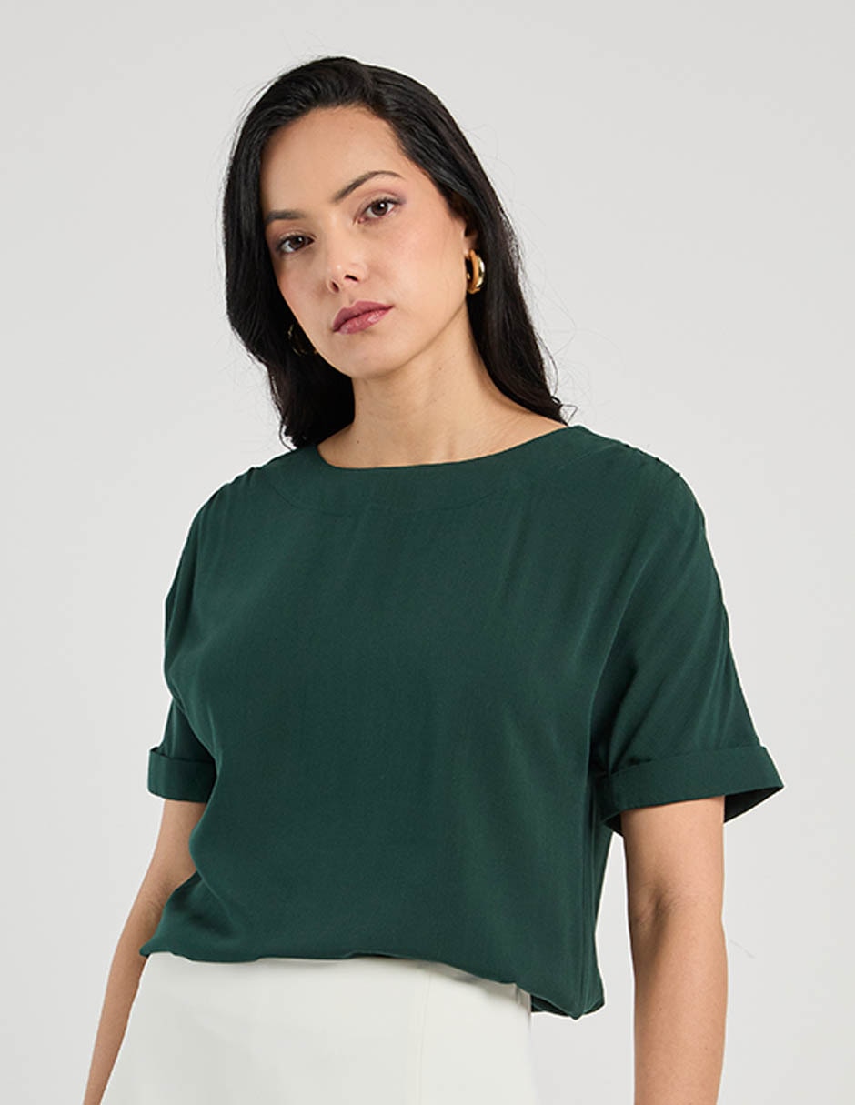 Blusa manga corta para mujer 8