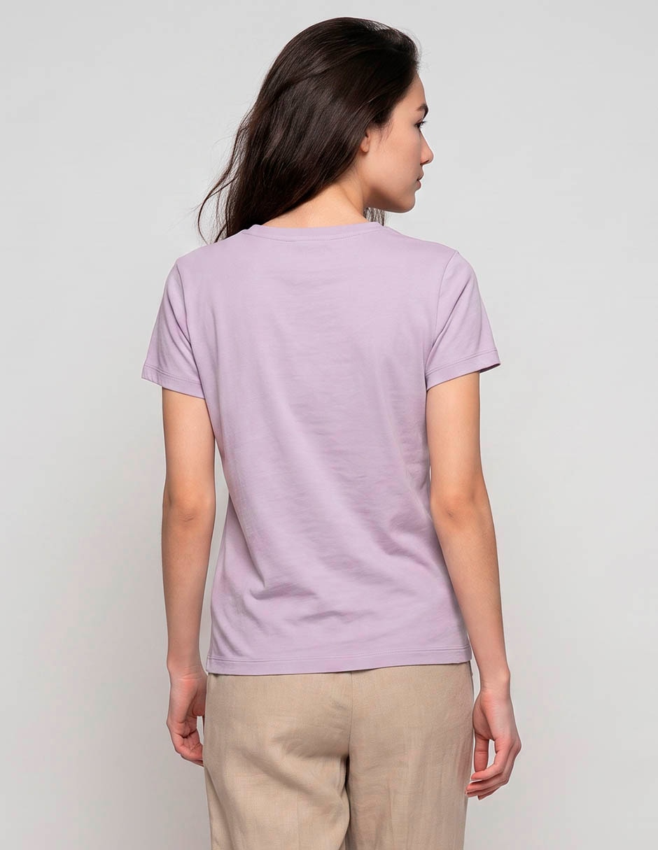 Playera manga corta cuello redondo para mujer 2