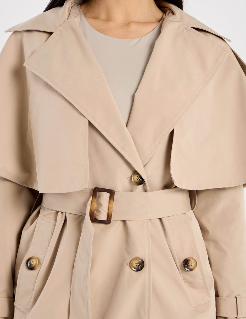Gabardina con bolsillos para mujer 4