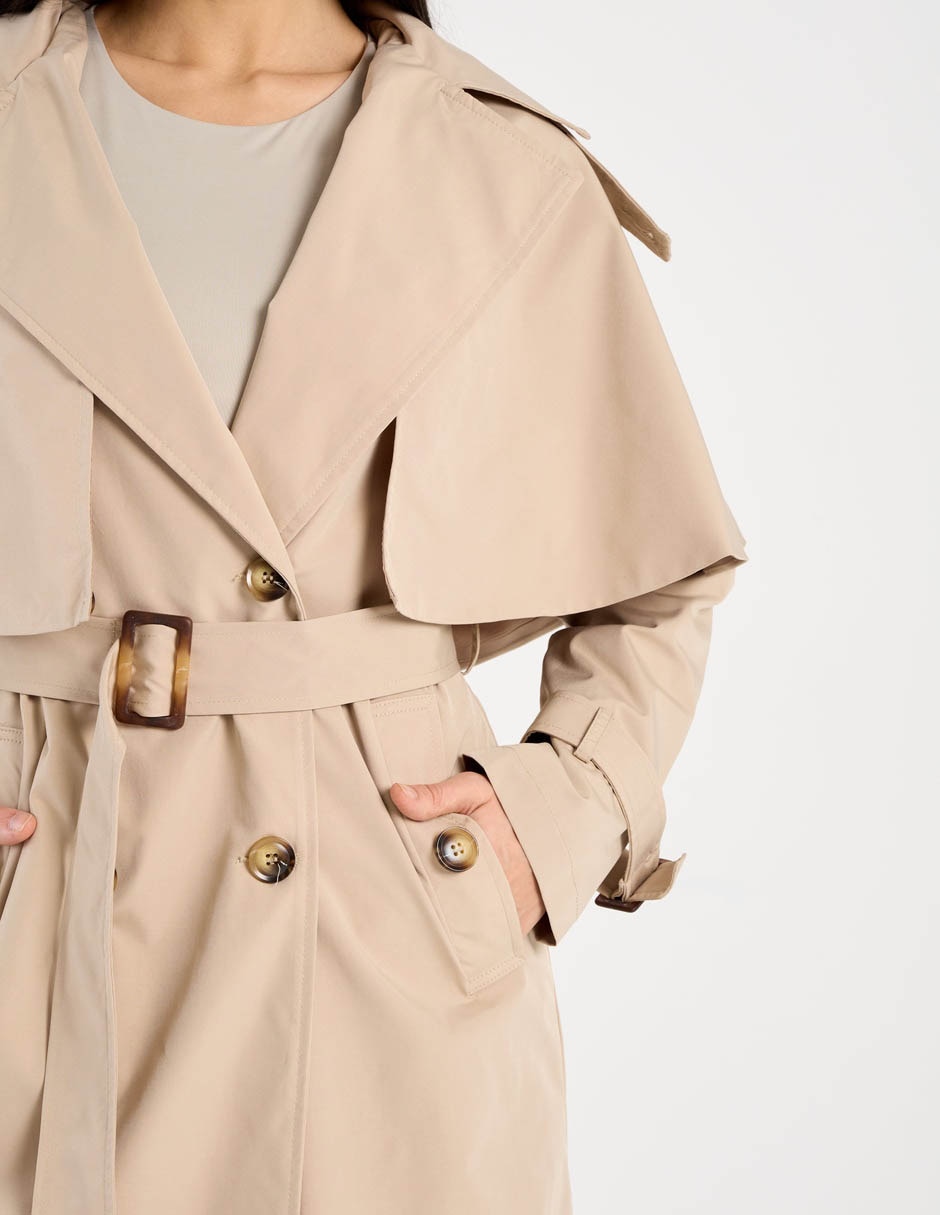 Gabardina con bolsillos para mujer 5
