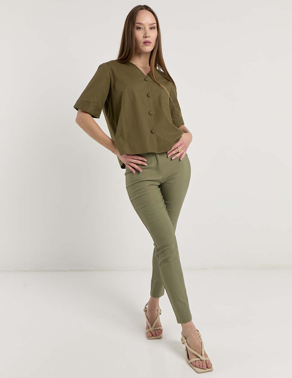Blusa Contempo manga corta para mujer
