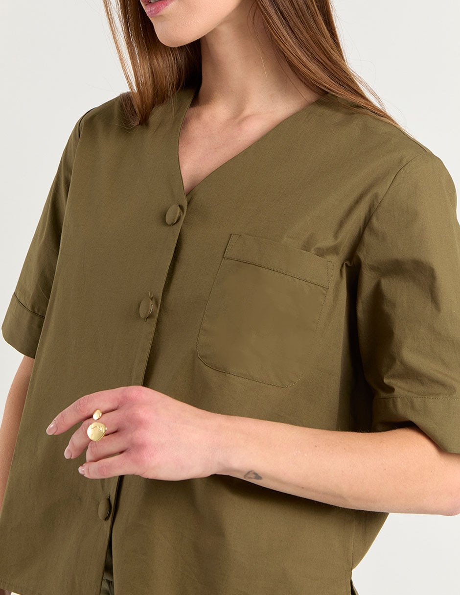 Blusa Contempo manga corta para mujer