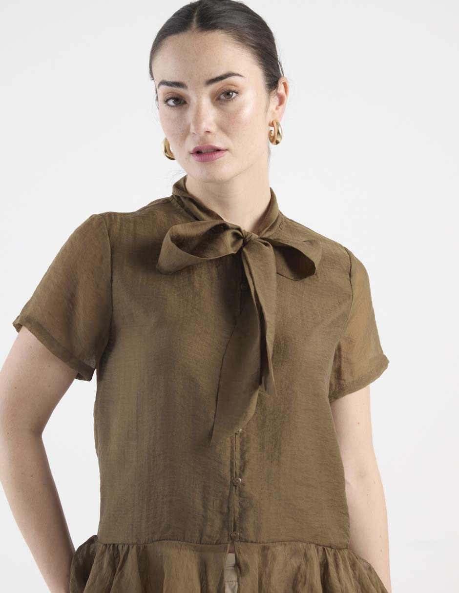 Blusa manga corta para mujer 4