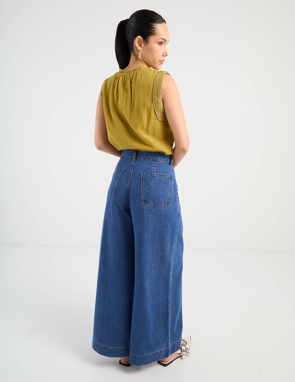 Jeans wide leg para mujer 2