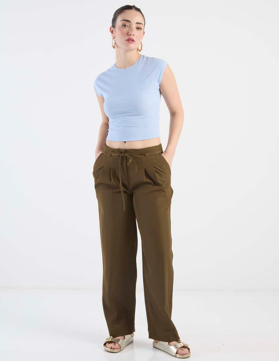 Pantalón easy pant Contempo amplio para mujer
