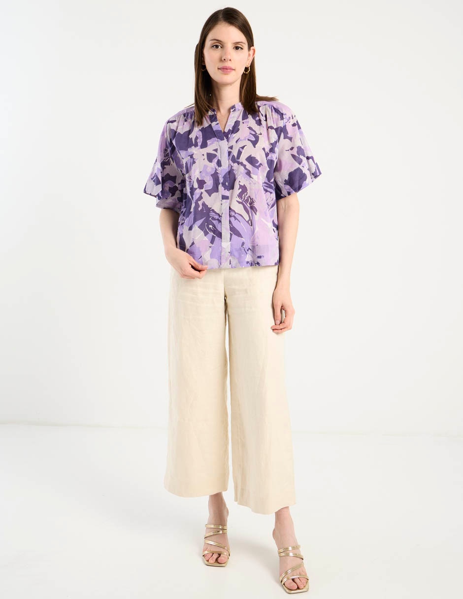 Blusa camisera manga al codo para mujer 8