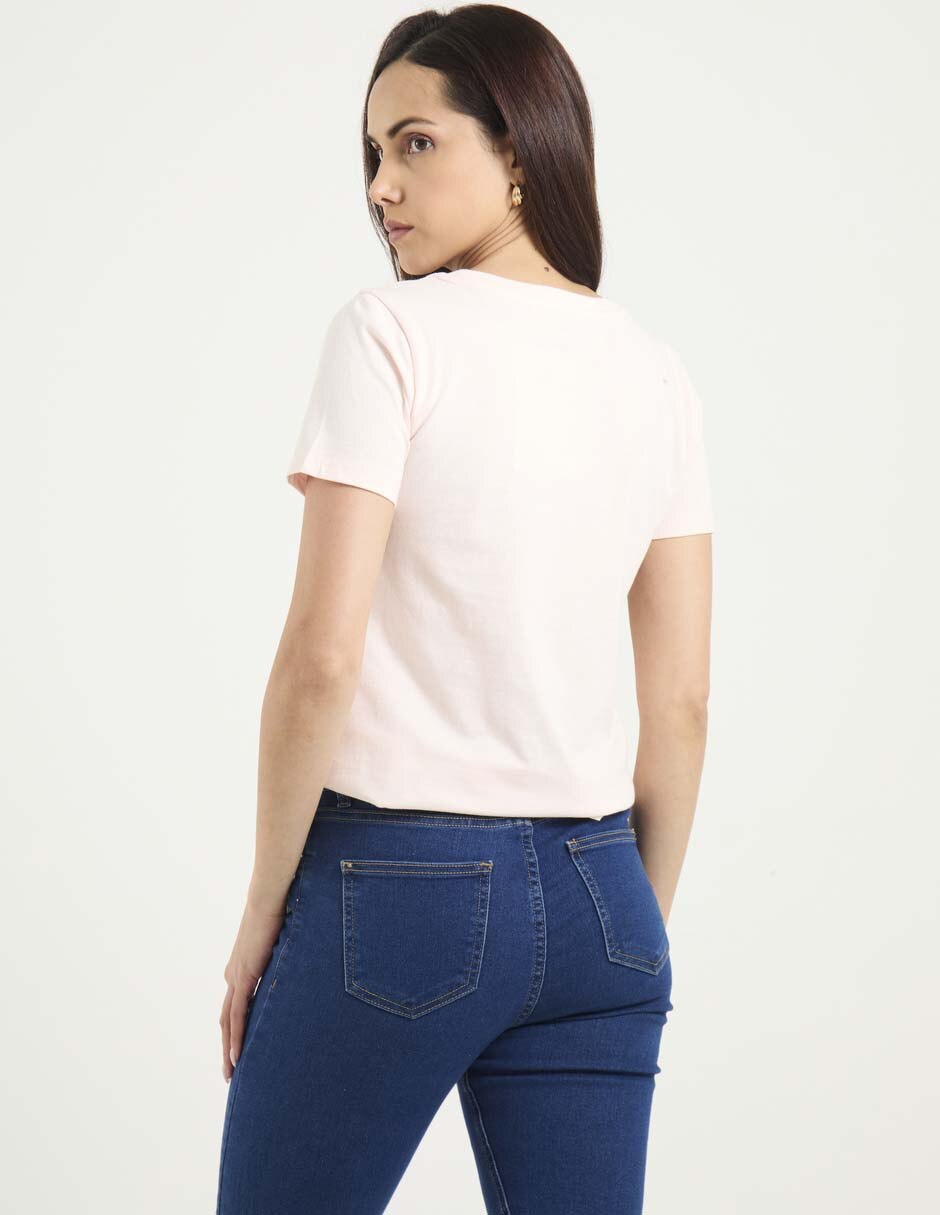 Playera manga corta cuello redondo mujer 2