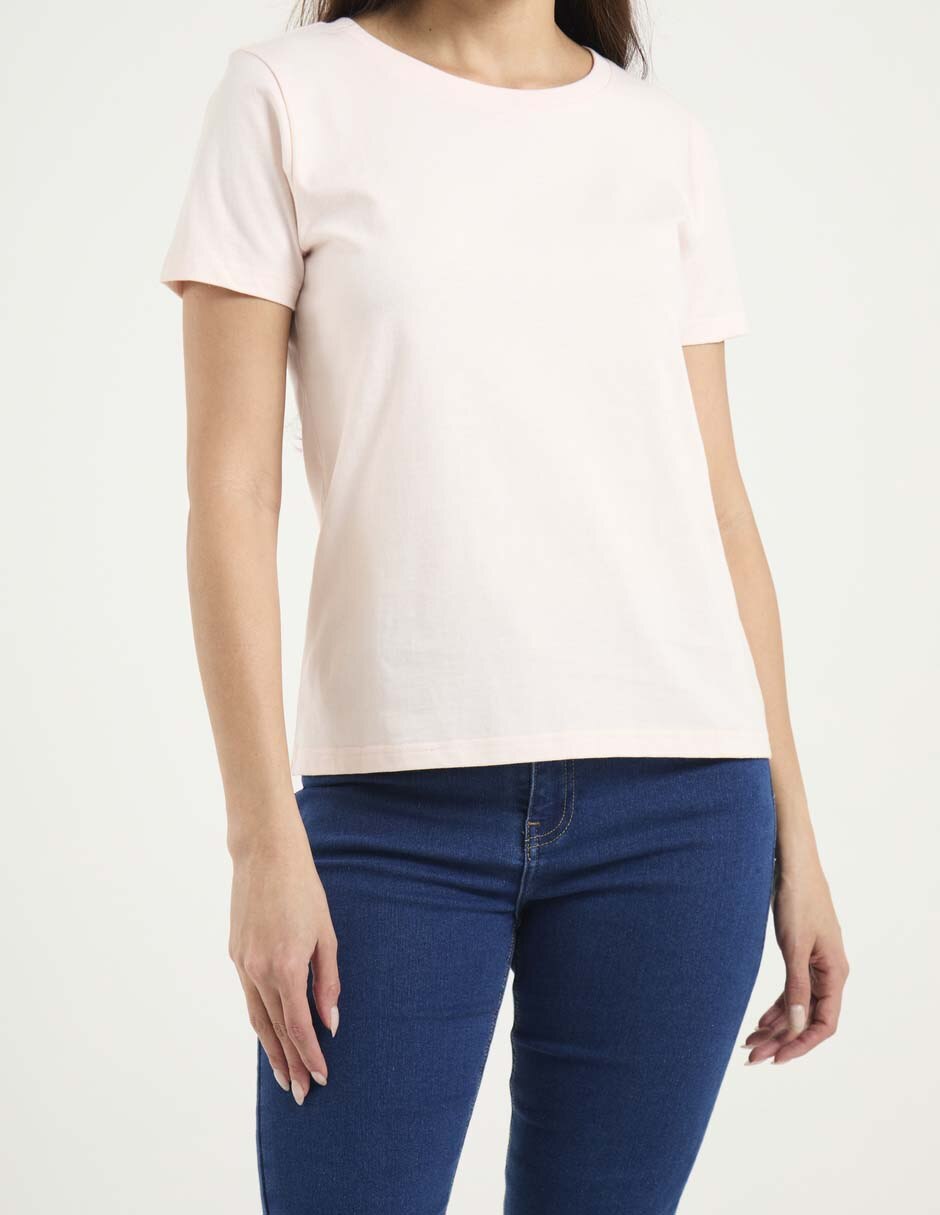 Playera manga corta cuello redondo mujer 5