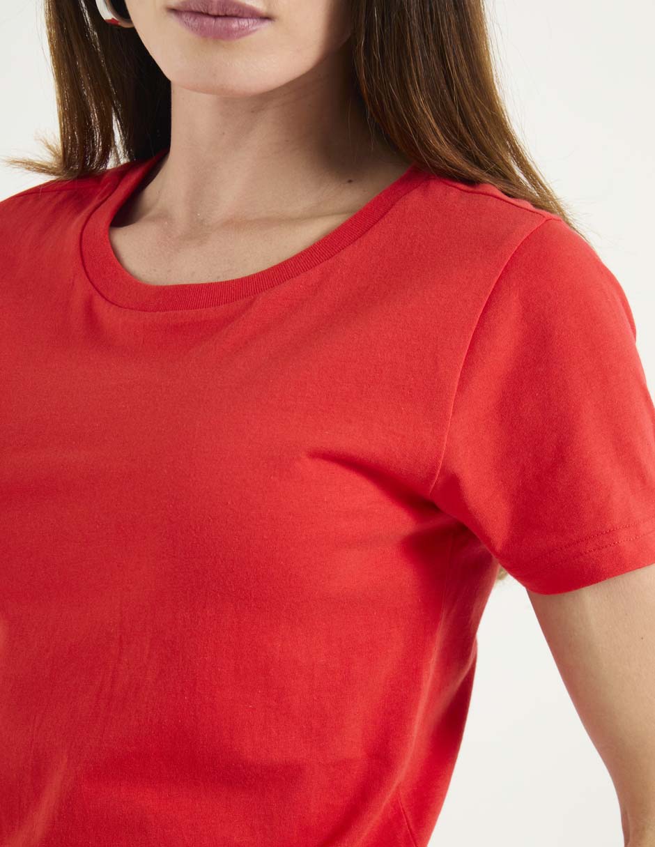 Playera manga corta cuello redondo mujer 3