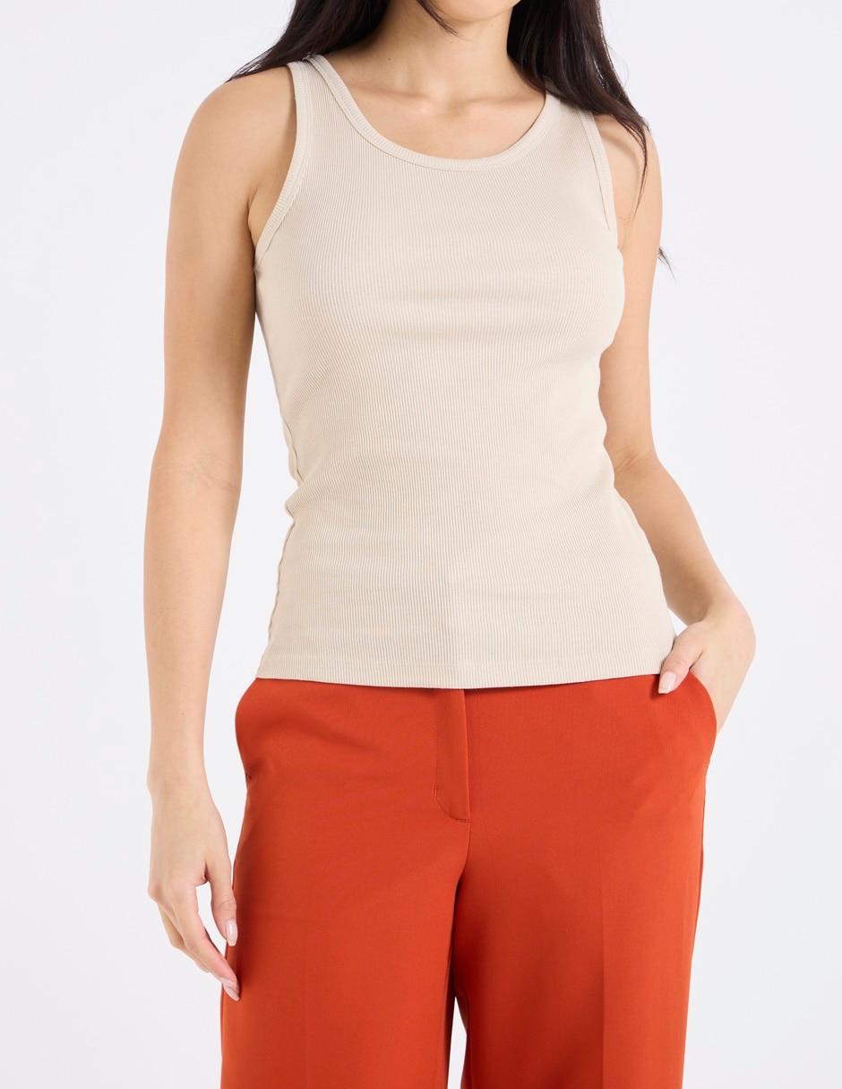 Top cuello redondo tirante ancho 5