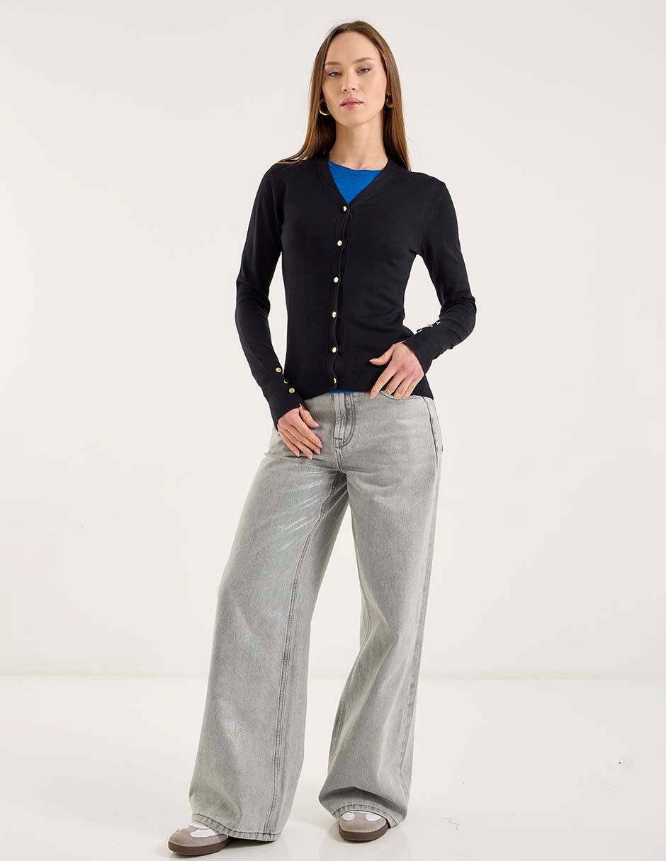 Suéter Contempo cuello v para mujer