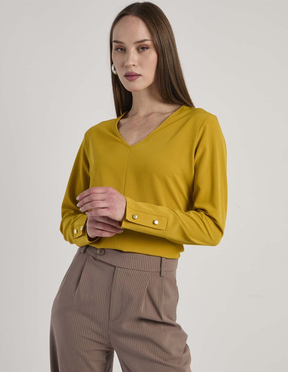 Blusa Contempo manga larga para mujer