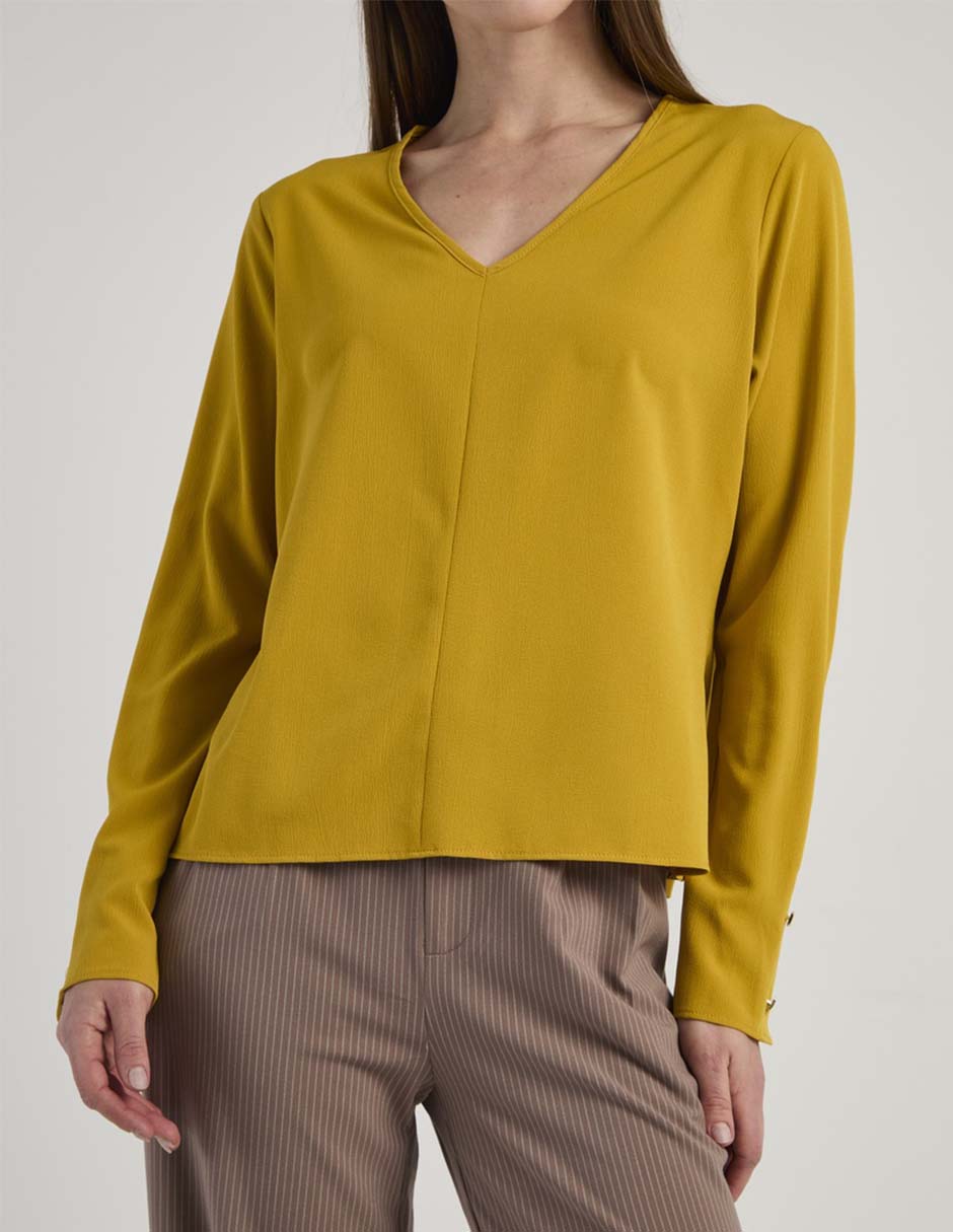 Blusa Contempo manga larga para mujer
