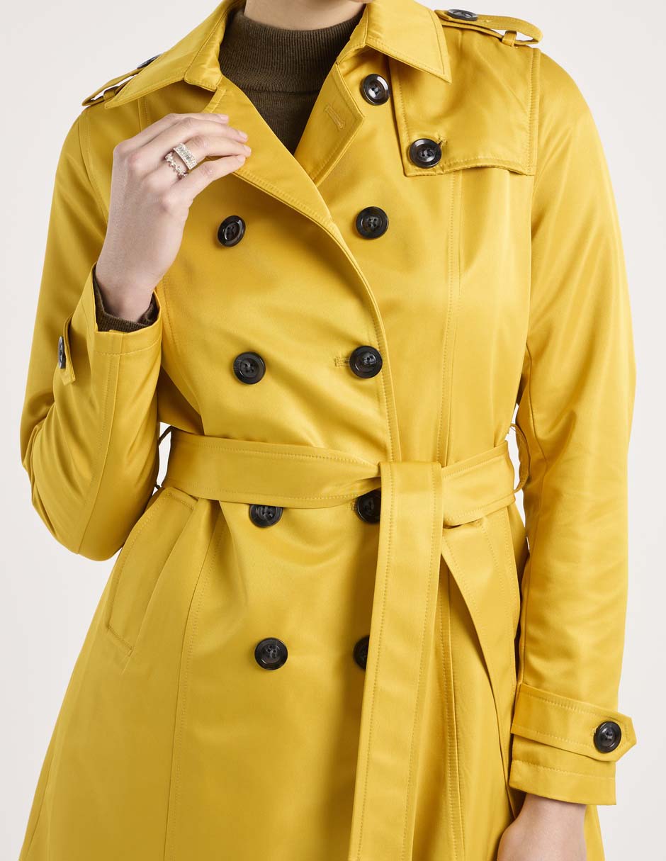 Gabardina con bolsillos Contempo para mujer
