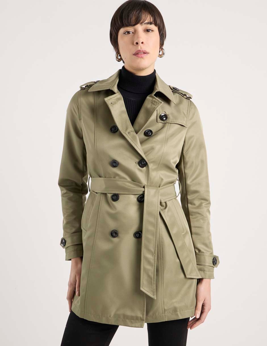 Gabardina con bolsillos para mujer